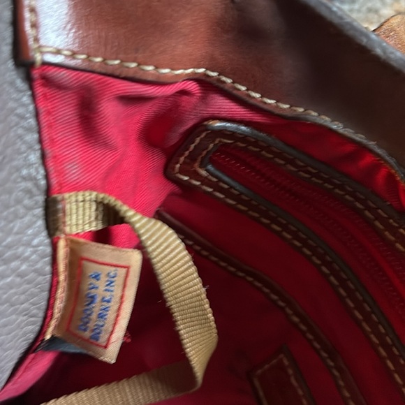 Dooney & Burke Elegant Leather Handbag - gray/brown - small crossbody - Picture 7 of 11